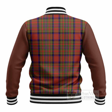 Hepburn Tartan Accent Baseball Jacket with Family Crest