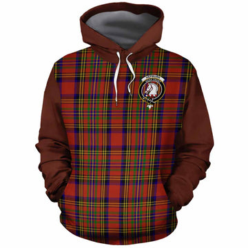Hepburn Tartan Accent Cotton Hoodie with Family Crest