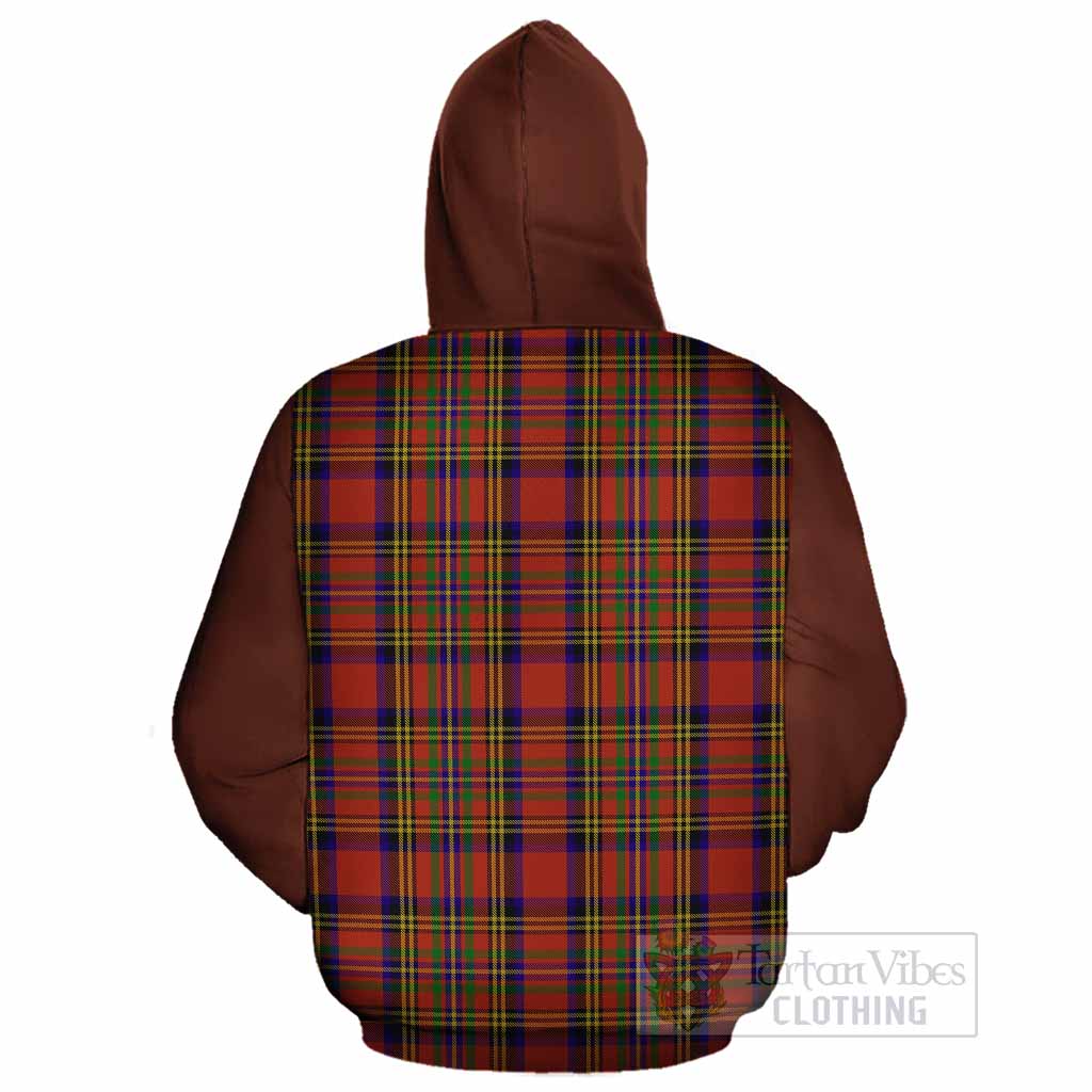 Hepburn Tartan Accent Cotton Hoodie with Family Crest