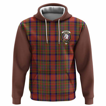 Hepburn Tartan Accent Hoodie with Family Crest