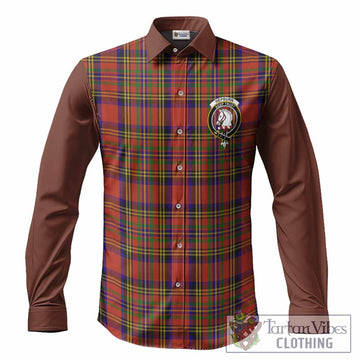 Hepburn Tartan Accent Long Sleeve Button Shirts with Family Crest