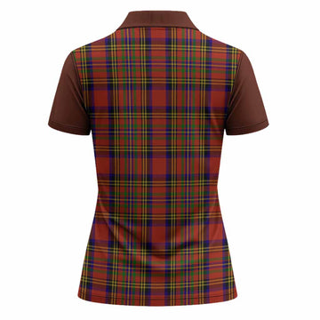 Hepburn Tartan Accent Women Polo Shirt with Family Crest