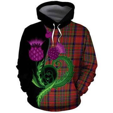 Hepburn Tartan Cotton Hoodie Traditional Scottish Thistle