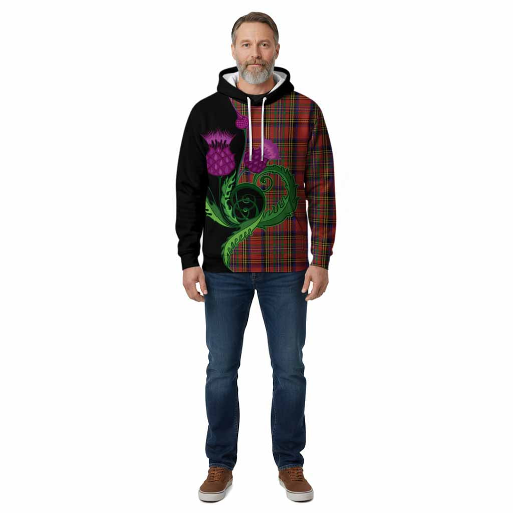 Hepburn Tartan Cotton Hoodie Traditional Scottish Thistle