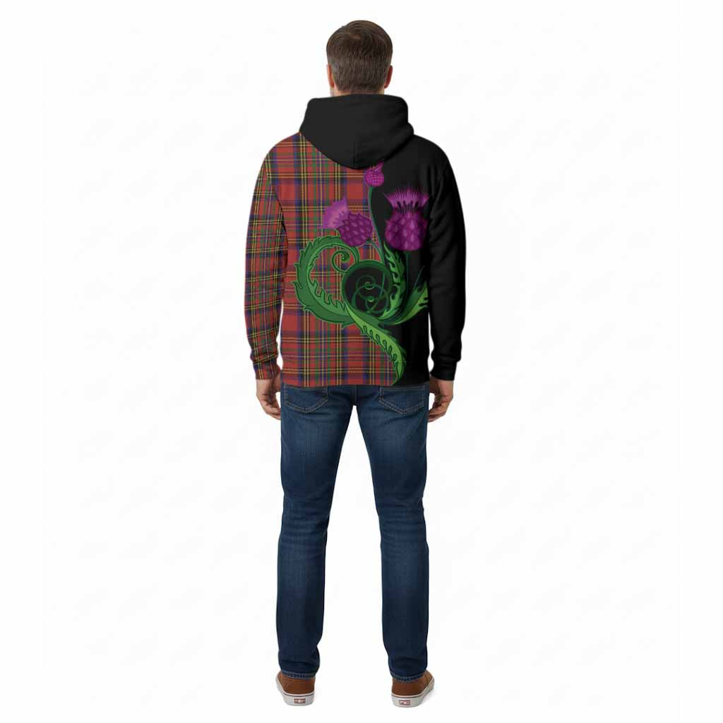 Hepburn Tartan Cotton Hoodie Traditional Scottish Thistle