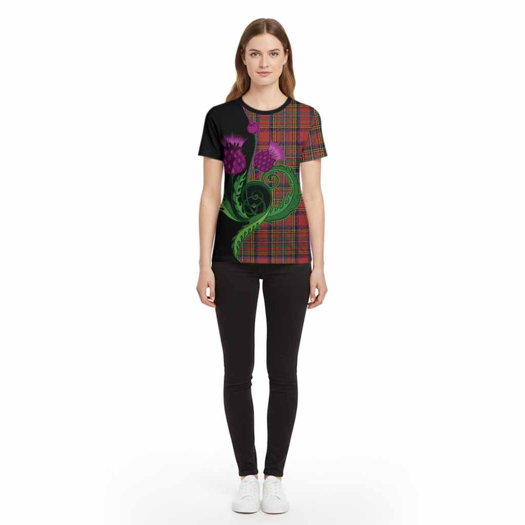 Hepburn Tartan Cotton T-shirt Traditional Scottish Thistle