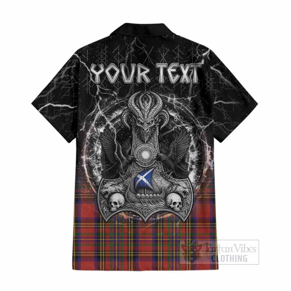 Hepburn Tartan Crest Cotton Hawaiian Shirt Celtic Odin's Raven Legacy