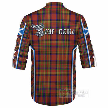 Hepburn Tartan Crest Ghillie Kilt Shirt Scotland Coat of Arm Flag Style