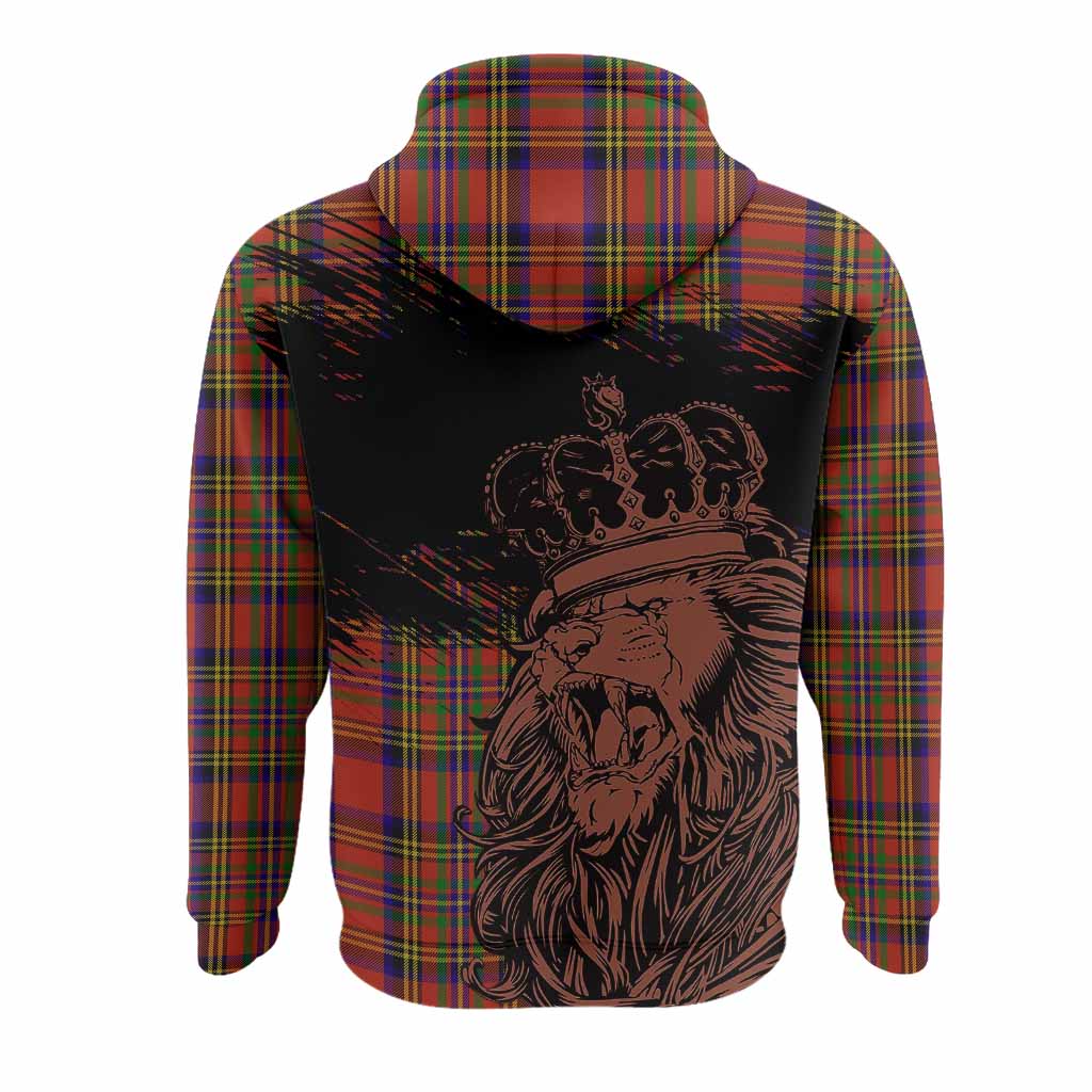 Hepburn Tartan Crest Hoodie Crowned Lion Heritage Style
