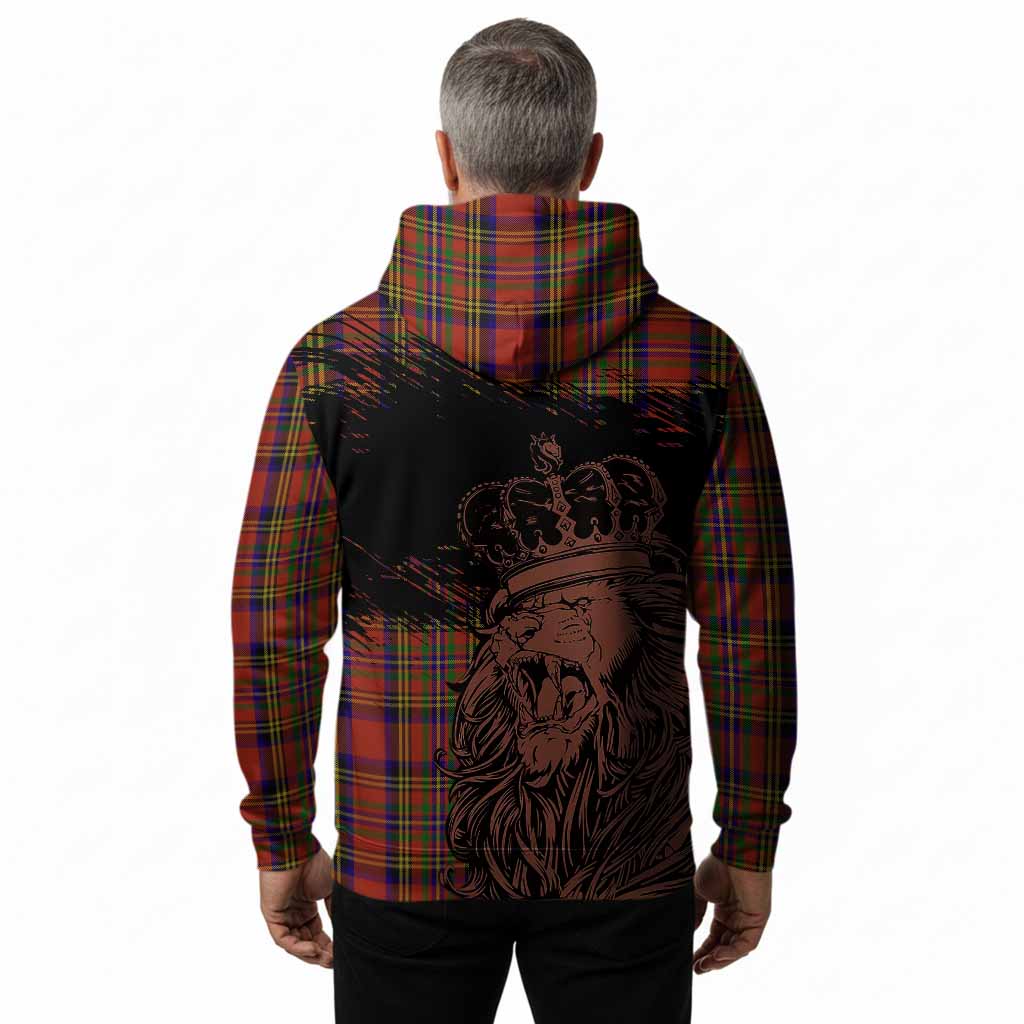 Hepburn Tartan Crest Hoodie Crowned Lion Heritage Style