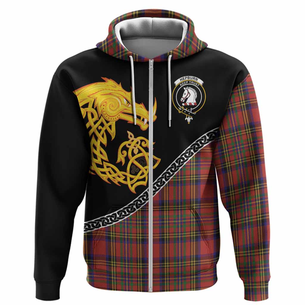 Hepburn Tartan Crest Hoodie Legendary Dragon Knot Half Style