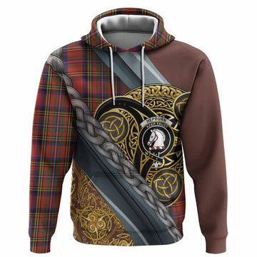 Hepburn Tartan Crest Hoodie Scottish Triskele Celtic