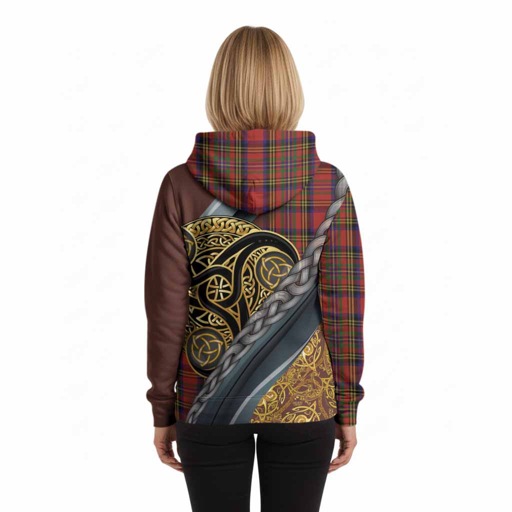 Hepburn Tartan Crest Hoodie Scottish Triskele Celtic