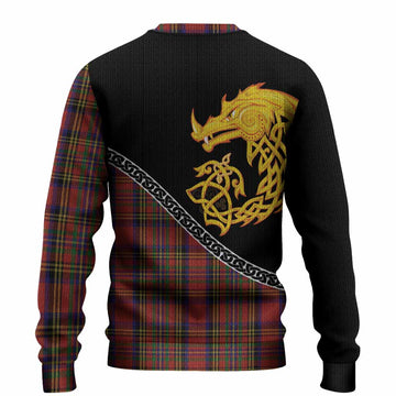 Hepburn Tartan Crest Knitted Sweater Legendary Dragon Knot Half Style