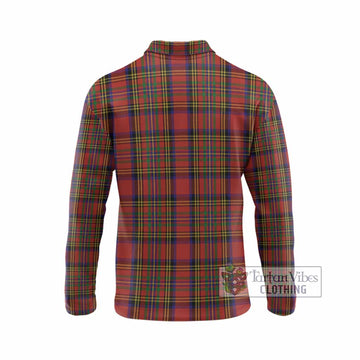 Hepburn Tartan Crest Long Sleeve Polo Shirt Ferocious Lion Style