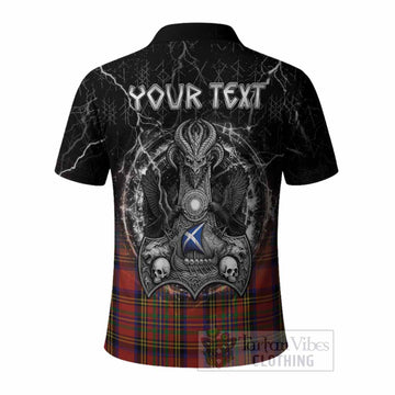 Hepburn Tartan Crest Polo Shirt Celtic Odin's Raven Legacy