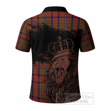 Hepburn Tartan Crest Polo Shirt Crowned Lion Heritage Style