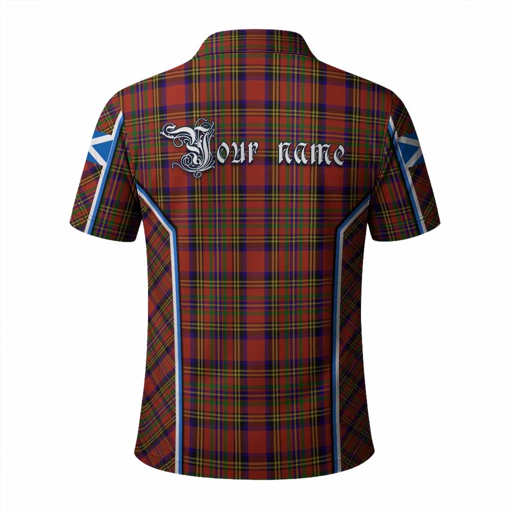 Hepburn Tartan Crest Polo Shirt Scotland Coat of Arm Flag Style - Tartan Vibes Clothing