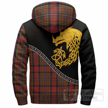 Hepburn Tartan Crest Sherpa Hoodie Legendary Dragon Knot Half Style