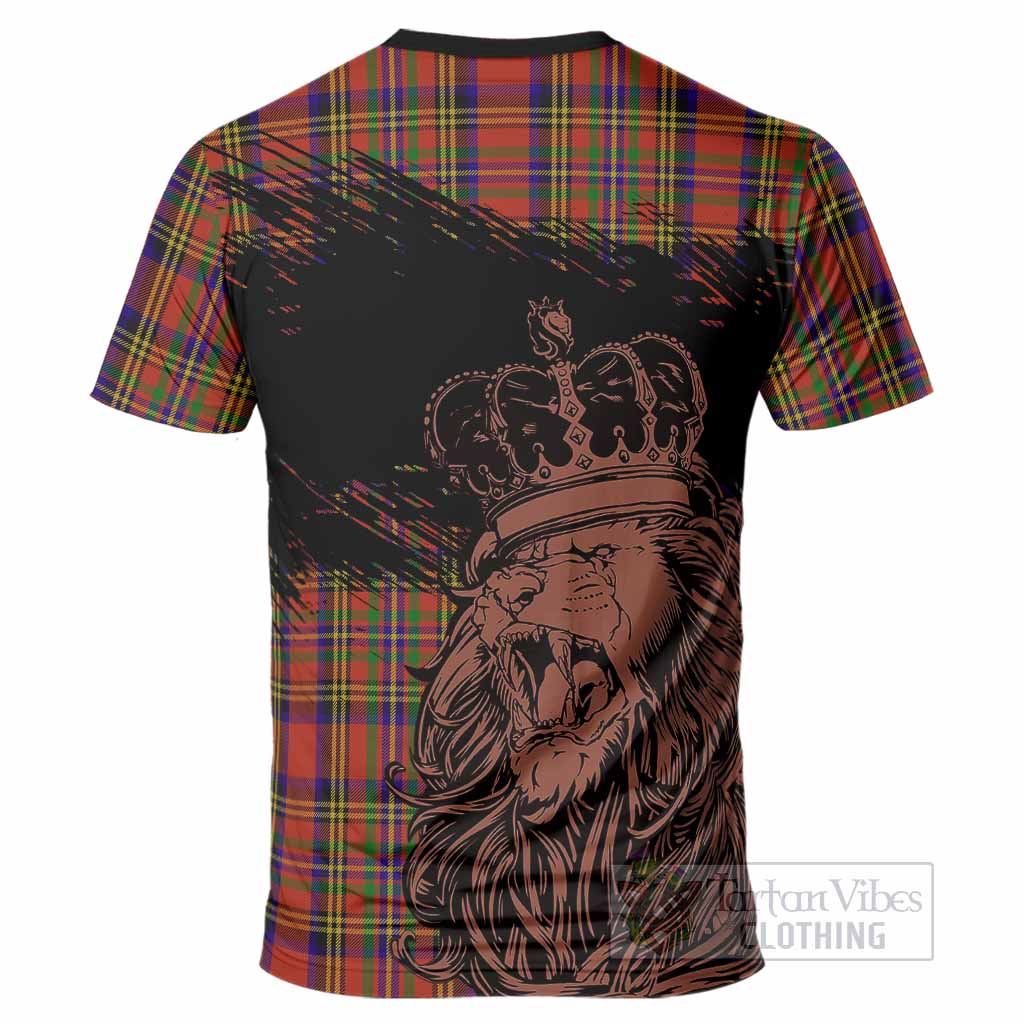 Hepburn Tartan Crest T-Shirt Crowned Lion Heritage Style