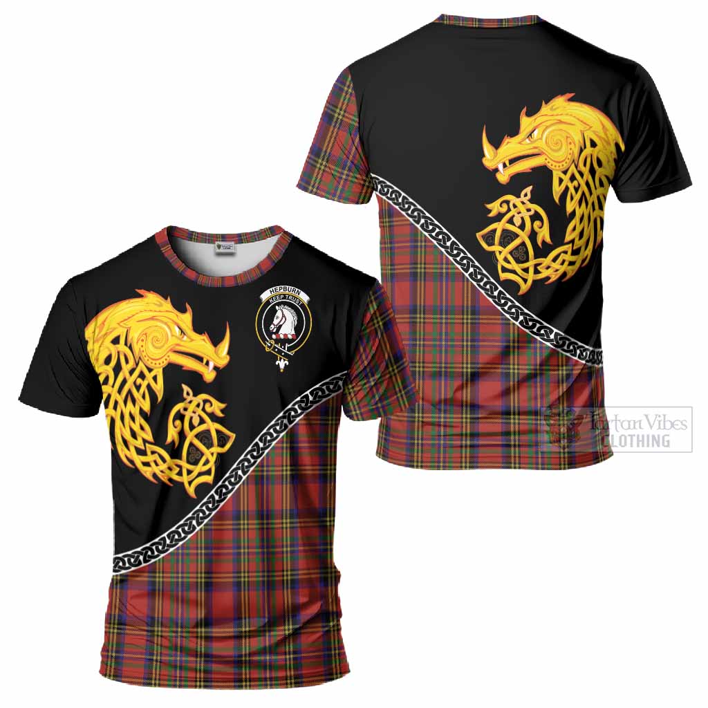 Hepburn Tartan Crest T-Shirt Legendary Dragon Knot Half Style