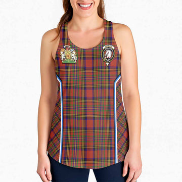 Hepburn Tartan Crest Women Racerback Tanks Scotland Coat of Arm Flag Style - Tartan Vibes Clothing