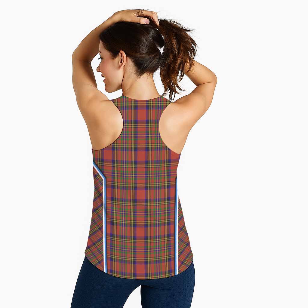 Hepburn Tartan Crest Women Racerback Tanks Scotland Coat of Arm Flag Style - Tartan Vibes Clothing