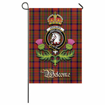 Hepburn Tartan Family Crest Garden Flag Royal Thistle Welcome Style