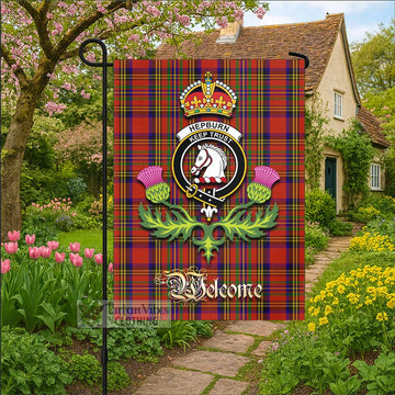 Hepburn Tartan Family Crest Garden Flag Royal Thistle Welcome Style