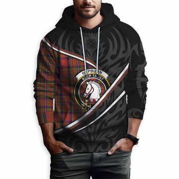Hepburn Tartan Family Crest Hoodie Celtic Scottish Thistle Floral - Tartan Vibes Clothing