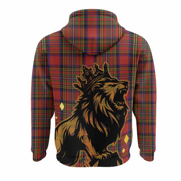 Hepburn Tartan Family Crest Hoodie Crowned Lion Roaring