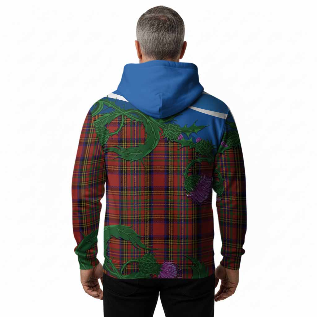 Hepburn Tartan Family Crest Hoodie Thistle in Minimalism