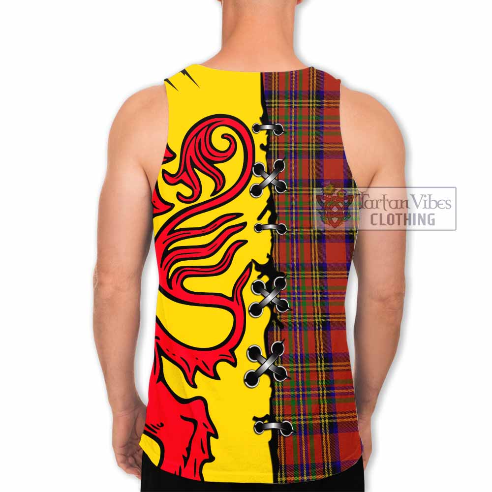 Hepburn Tartan Family Crest Men Tank Top Lion Rampant Honor - Tartan Vibes Clothing