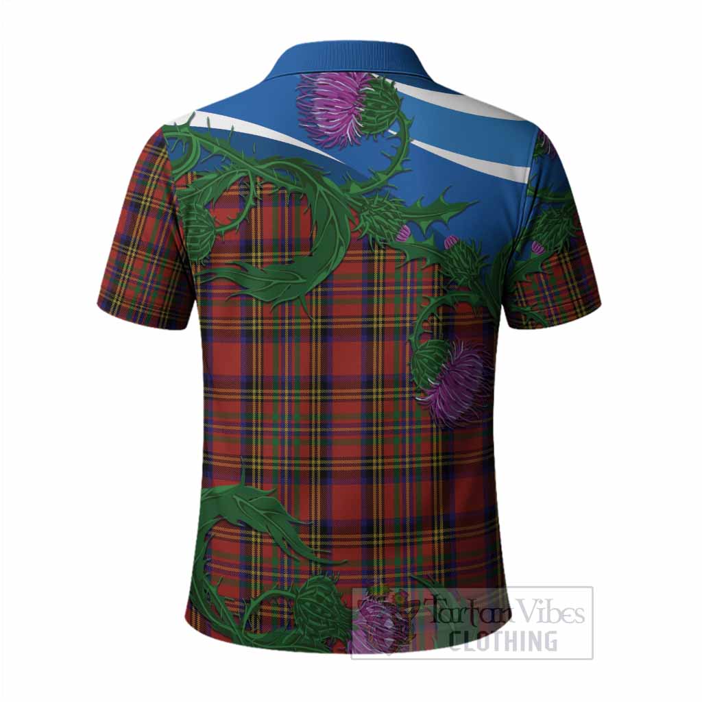 Hepburn Tartan Family Crest Polo Shirt Thistle in Minimalism