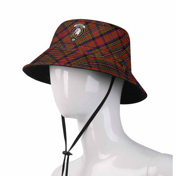 Hepburn Tartan Fishing Hat with Family Crest