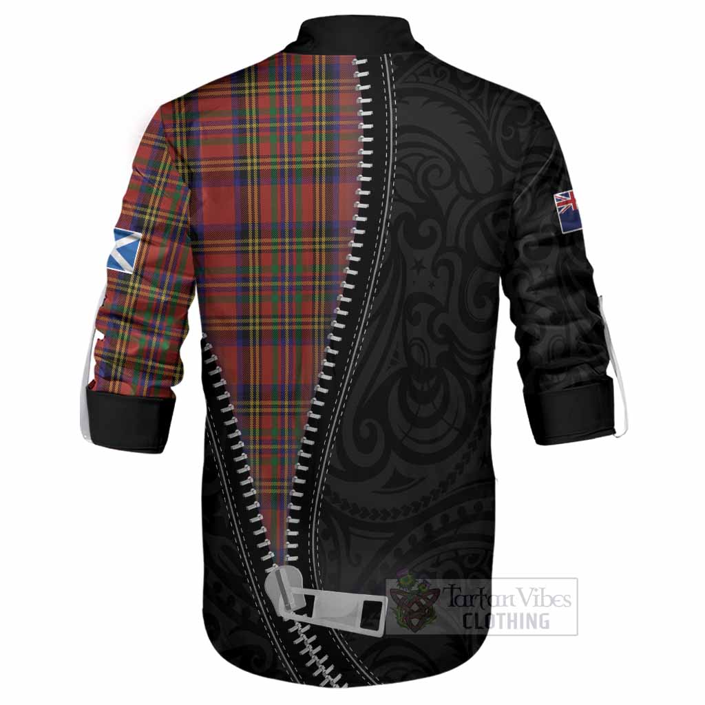 Hepburn Tartan Ghillie Shirt New Zealand Pattern Unique Zipper Stylized