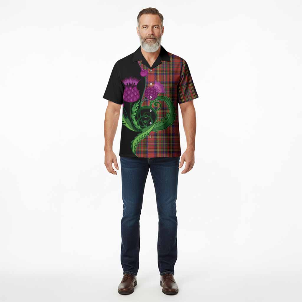 Hepburn Tartan Hawaiian Shirt Traditional Scottish Thistle