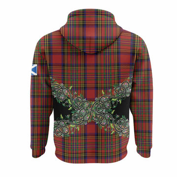Hepburn Tartan Hoodie Thistle Scottish Spirit