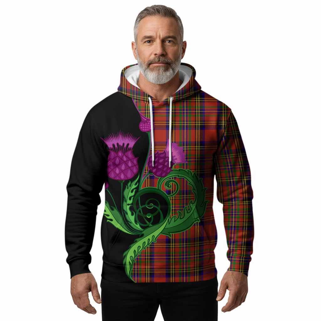 Hepburn Tartan Hoodie Traditional Scottish Thistle