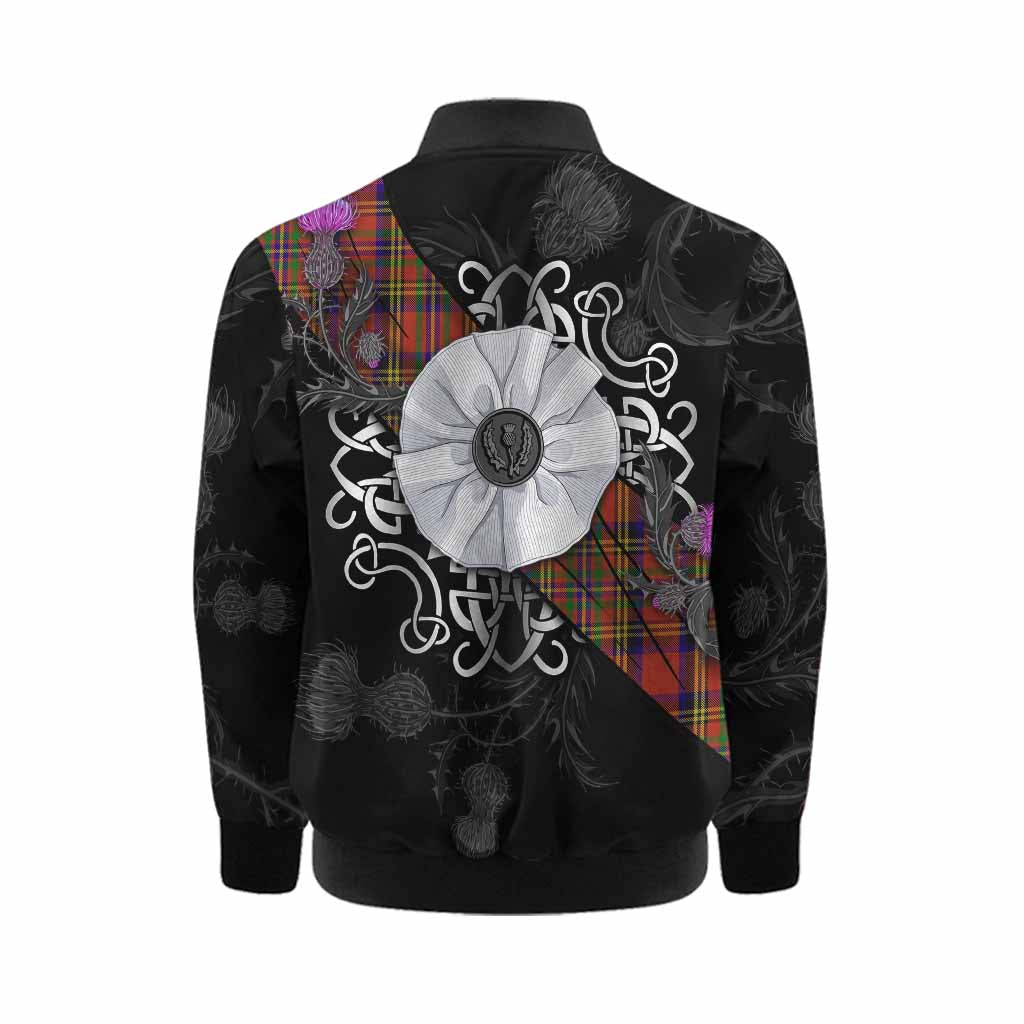 Hepburn Tartan Kid Bomber Jacket Jacobite White Rose Kid - Tartan Vibes Clothing