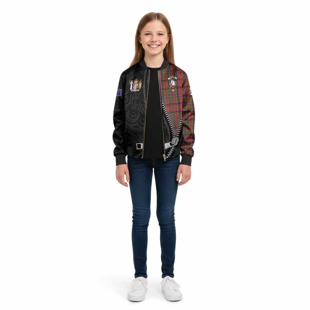 Hepburn Tartan Kid Bomber Jacket New Zealand Pattern Unique Zipper Stylized