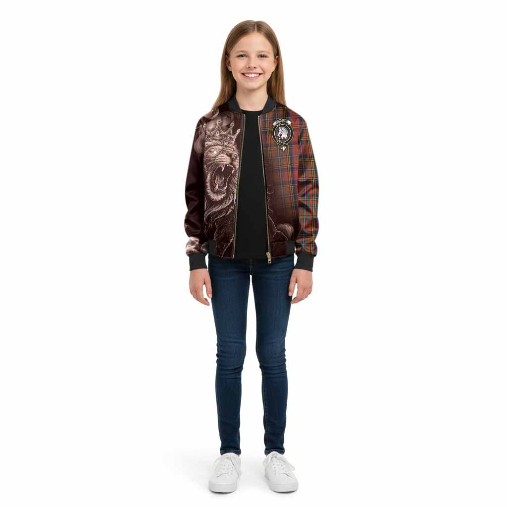 Hepburn Tartan Kid Bomber Jacket Roaring Lion Heritage