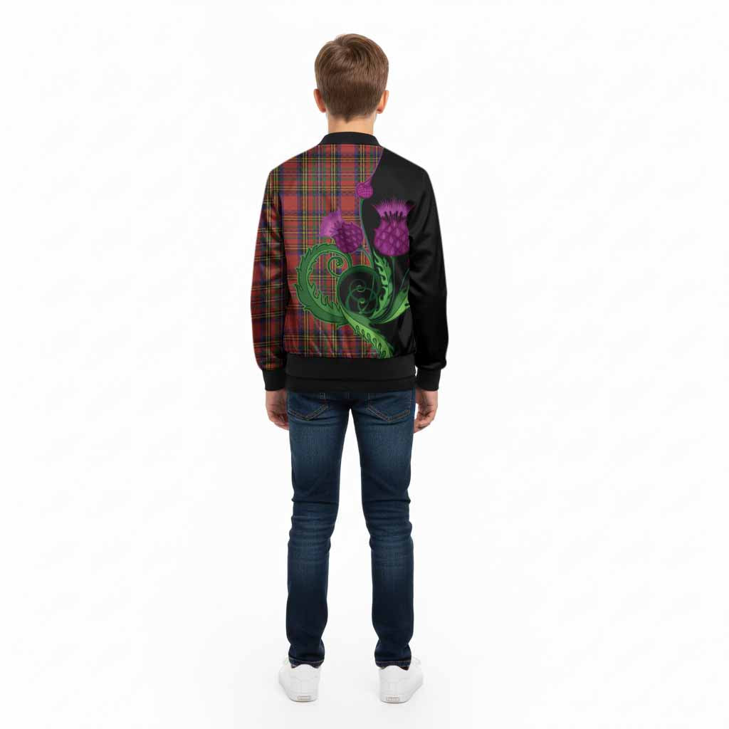 Hepburn Tartan Kid Bomber Jacket Traditional Scottish Thistle
