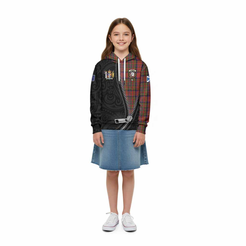 Hepburn Tartan Kid Hoodie New Zealand Pattern Unique Zipper Stylized