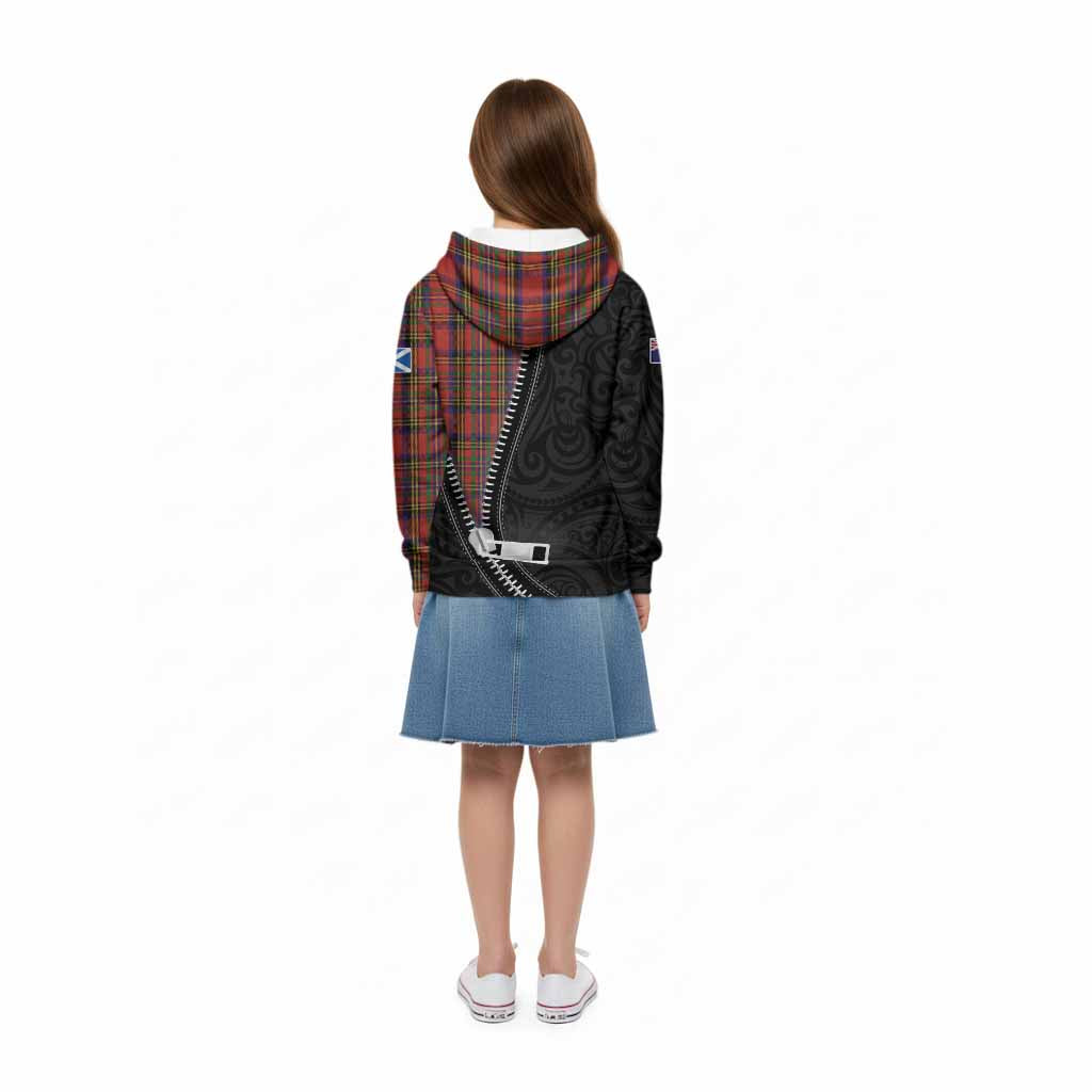 Hepburn Tartan Kid Hoodie New Zealand Pattern Unique Zipper Stylized