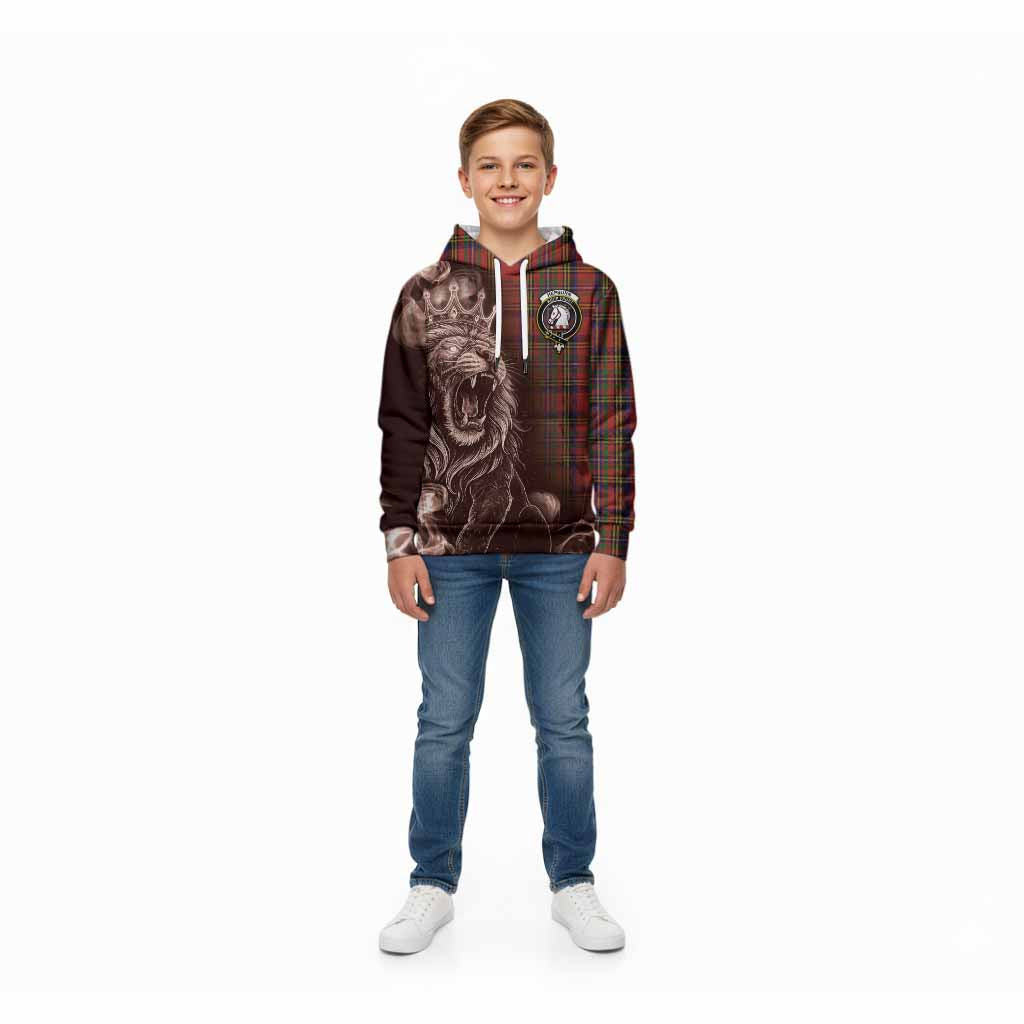 Hepburn Tartan Kid Hoodie Roaring Lion Heritage
