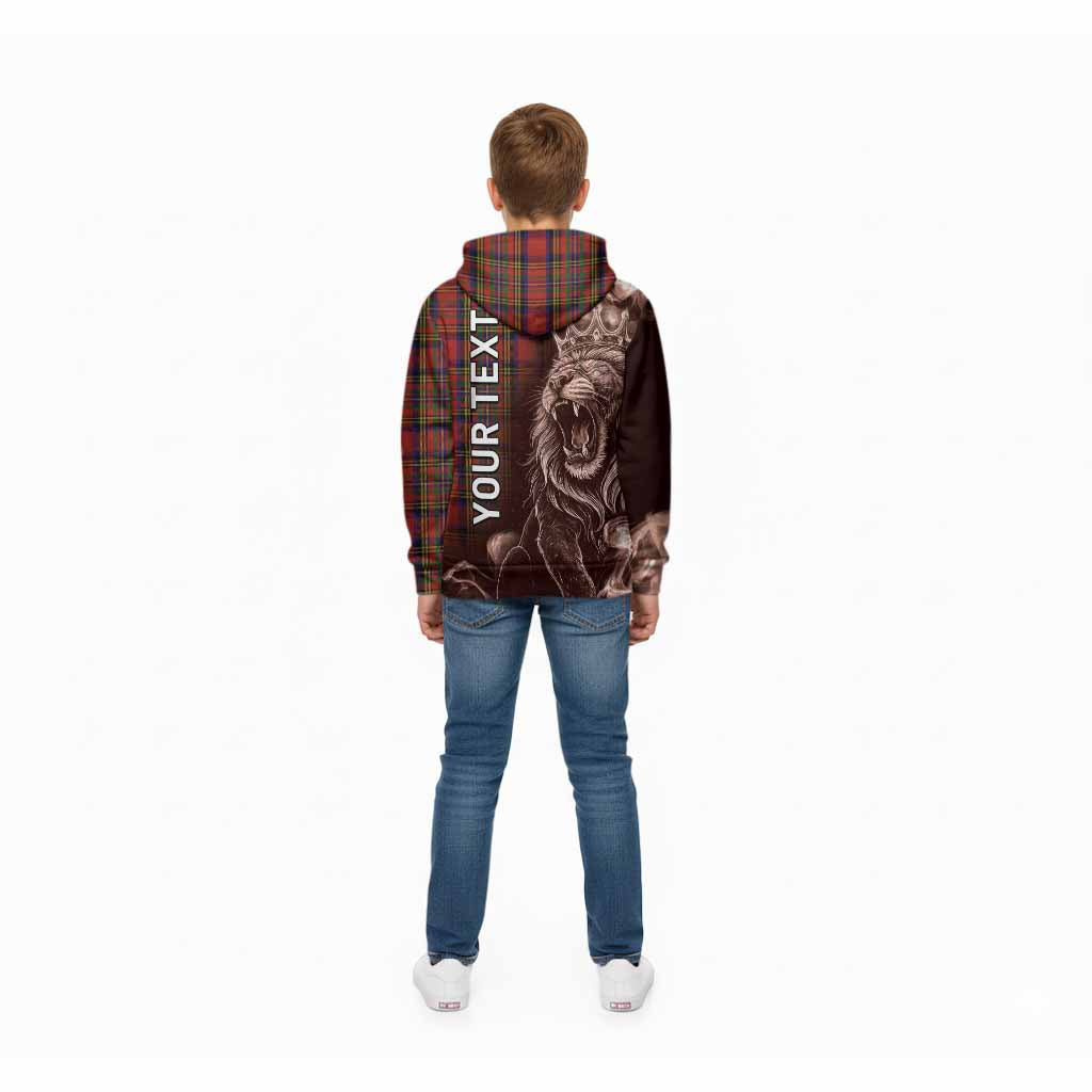 Hepburn Tartan Kid Hoodie Roaring Lion Heritage