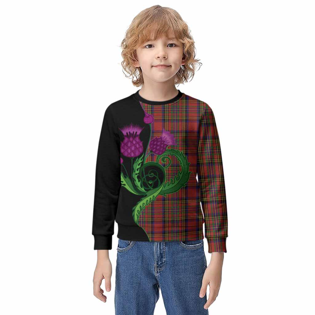 Hepburn Tartan Kid Knitted Sweatshirt Traditional Scottish Thistle