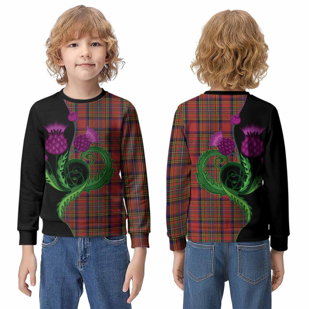 Hepburn Tartan Kid Knitted Sweatshirt Traditional Scottish Thistle