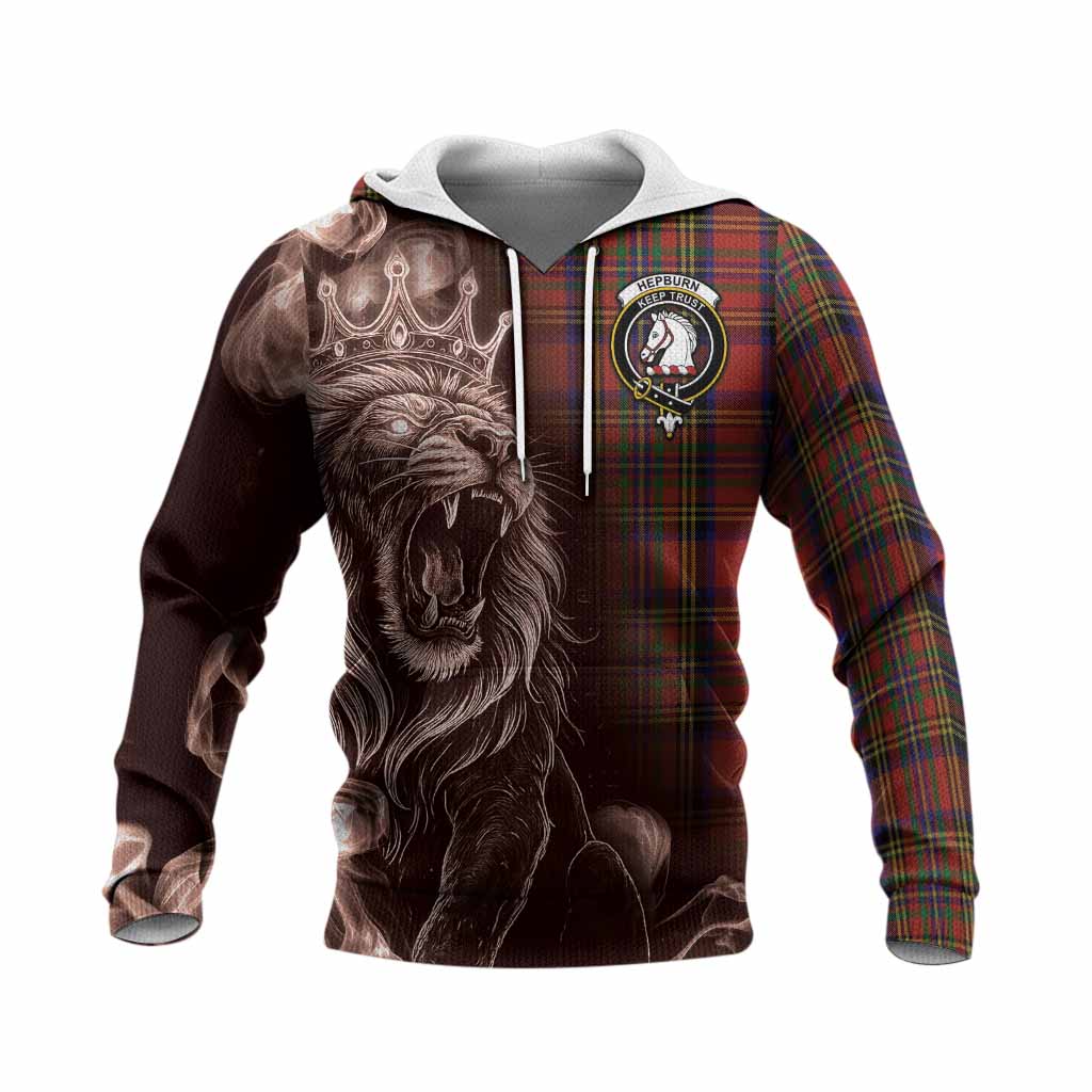 Hepburn Tartan Knitted Hoodie Roaring Lion Heritage